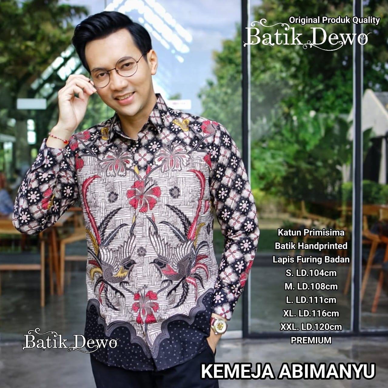 cover-ABIMANYU Kemeja Batik Pria Solo Lengan Panjang Lapis Furing BY DEWO-1