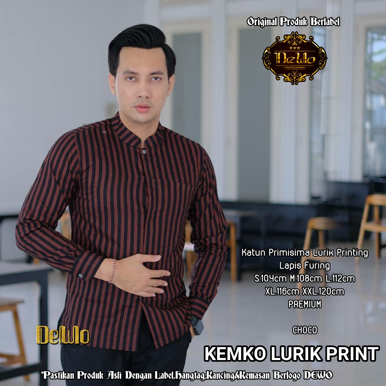 cover-KEMKO LURIK Kemeja Batik Pria Solo Lengan Panjang Lapis Furing BY DEWO-1