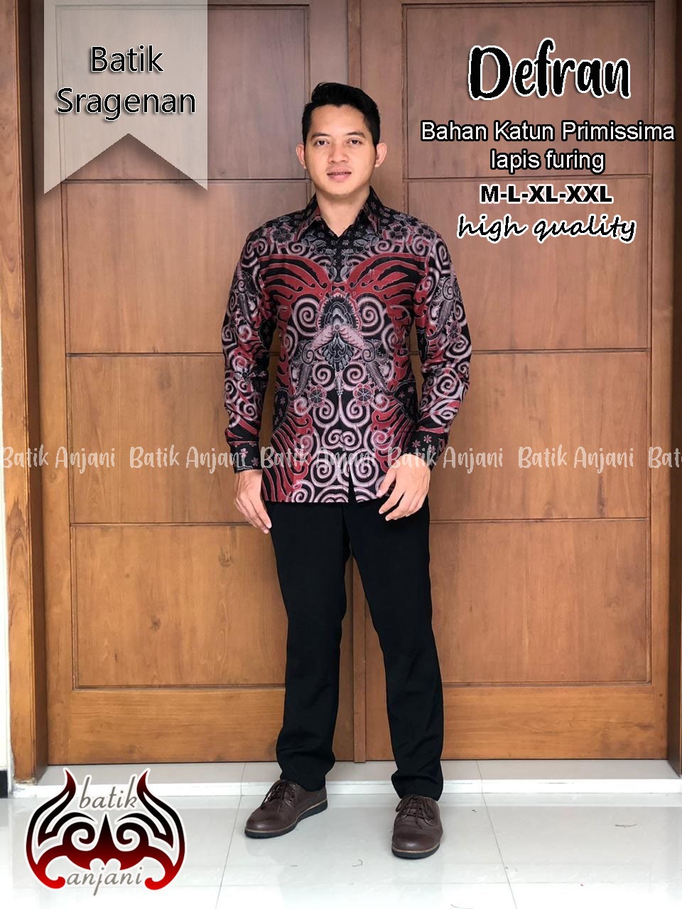 cover-DEFRAN Kemeja Batik Pria Solo Lengan Panjang Lapis Furing BY ANJANI-1