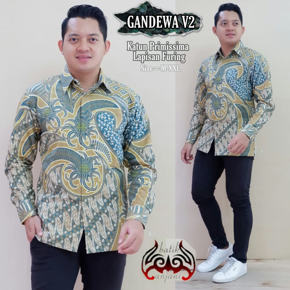 cover-GANDEWA V2 Kemeja Batik Pria Solo Lengan Panjang Lapis Furing BY ANJANI-1