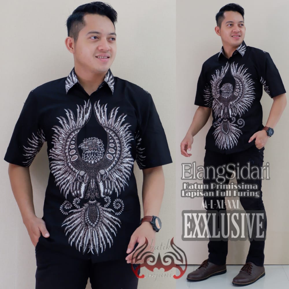 cover-ELANG SIDARI Kemeja Batik Pria Solo Lengan Pendek Lapis Furing BY ANJANI-1