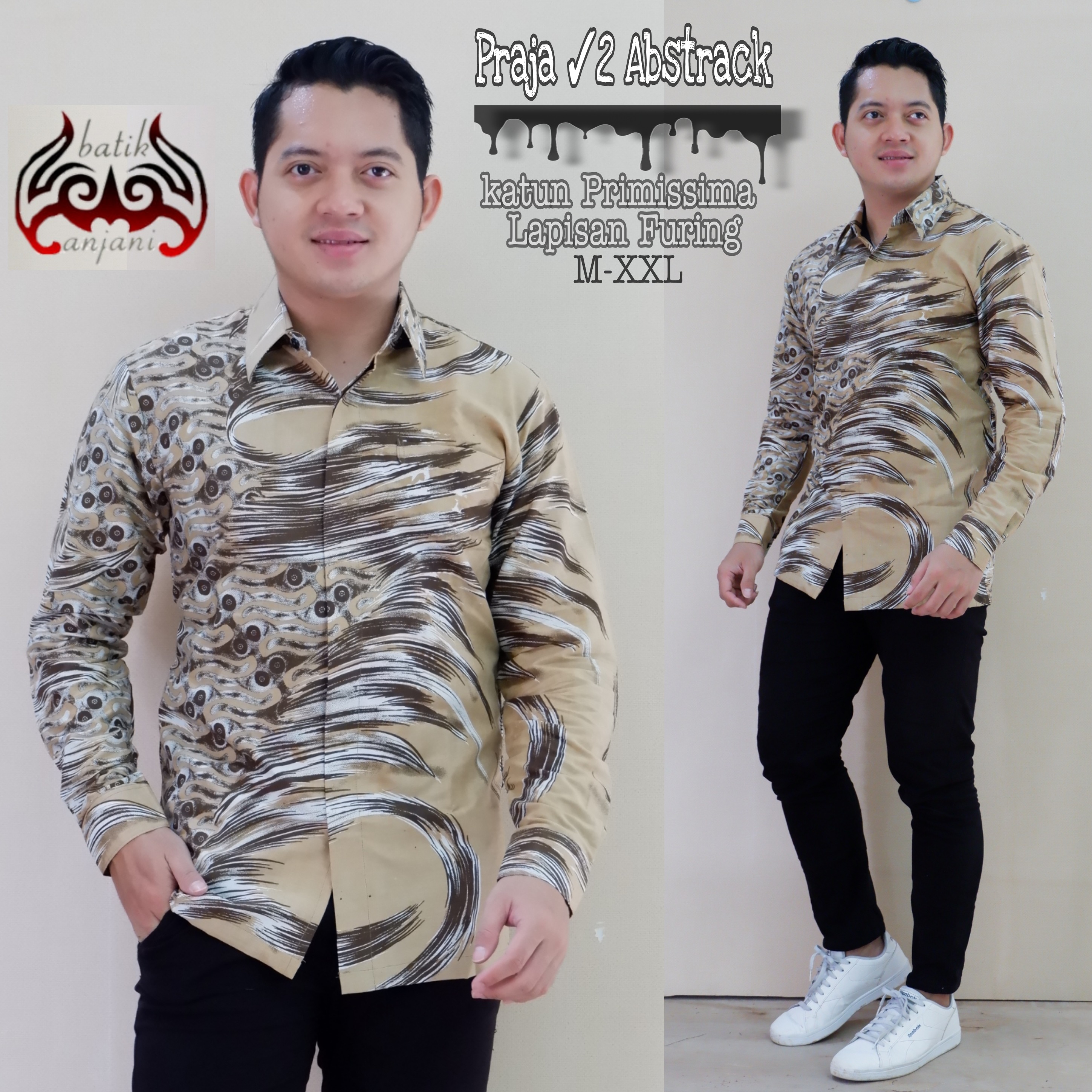 cover-PRAJA ABSTRAK 2 Kemeja Batik Pria Solo Lengan Panjang Lapis Furing BY ANJANI-1