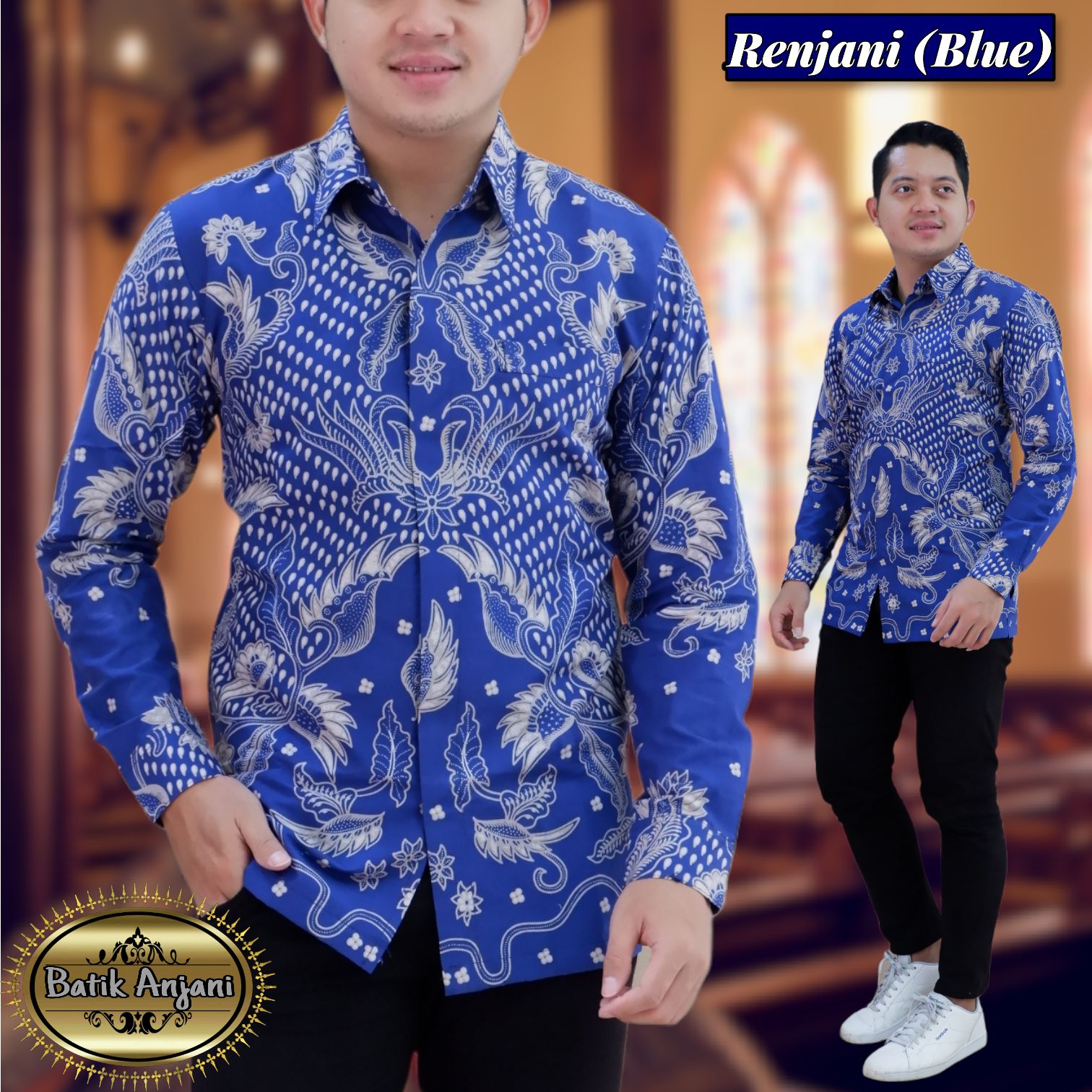 cover-RENJANI BLUE 2 Kemeja Batik Pria Solo Lengan Panjang Lapis Furing BY ANJANI-1