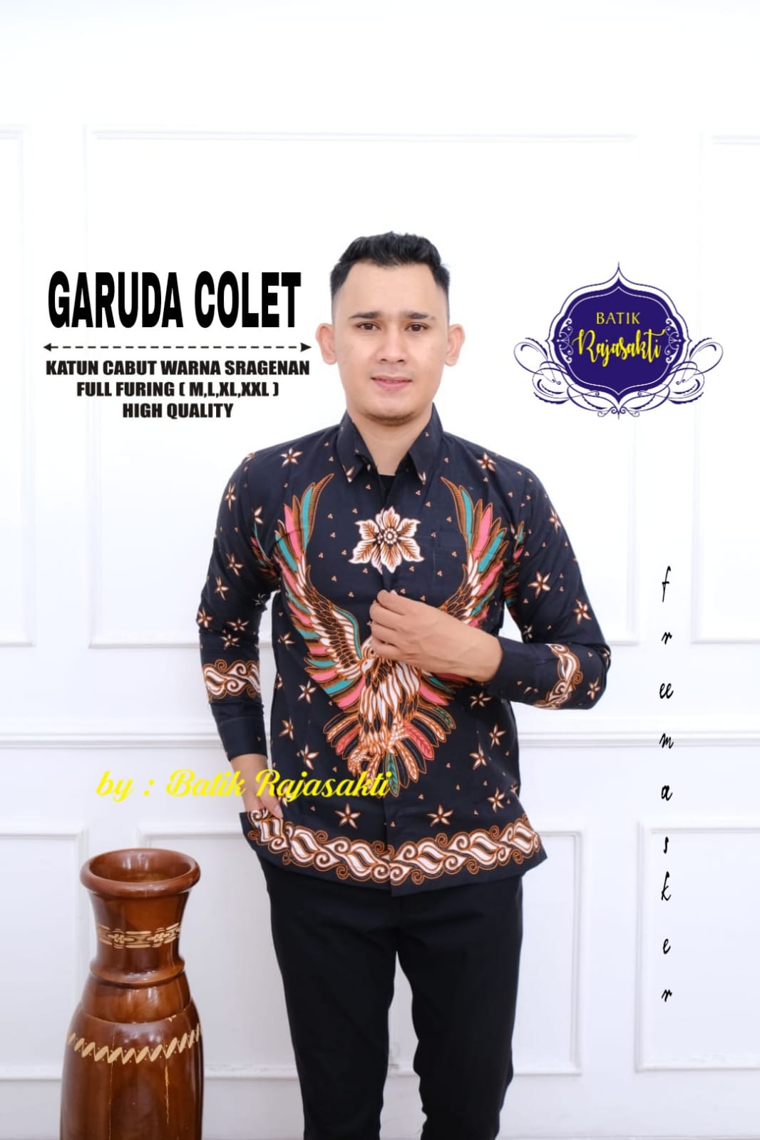 cover-GARUDA COLET KEMEJA BATIK PRIA SOLO LENGAN PANJANG LAPIS FURING BY RAJASAKTI-1
