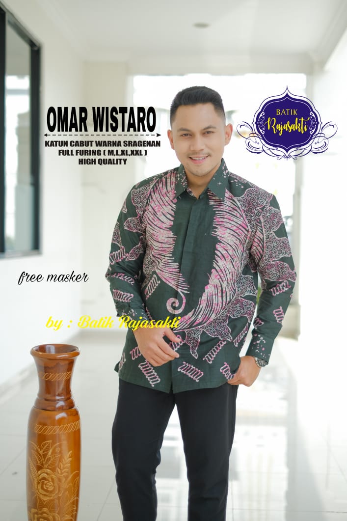 cover-OMAR WISTARO Kemeja Batik Pria Solo Lengan PENDEK Lapis Furing BY RAJASAKTI-1