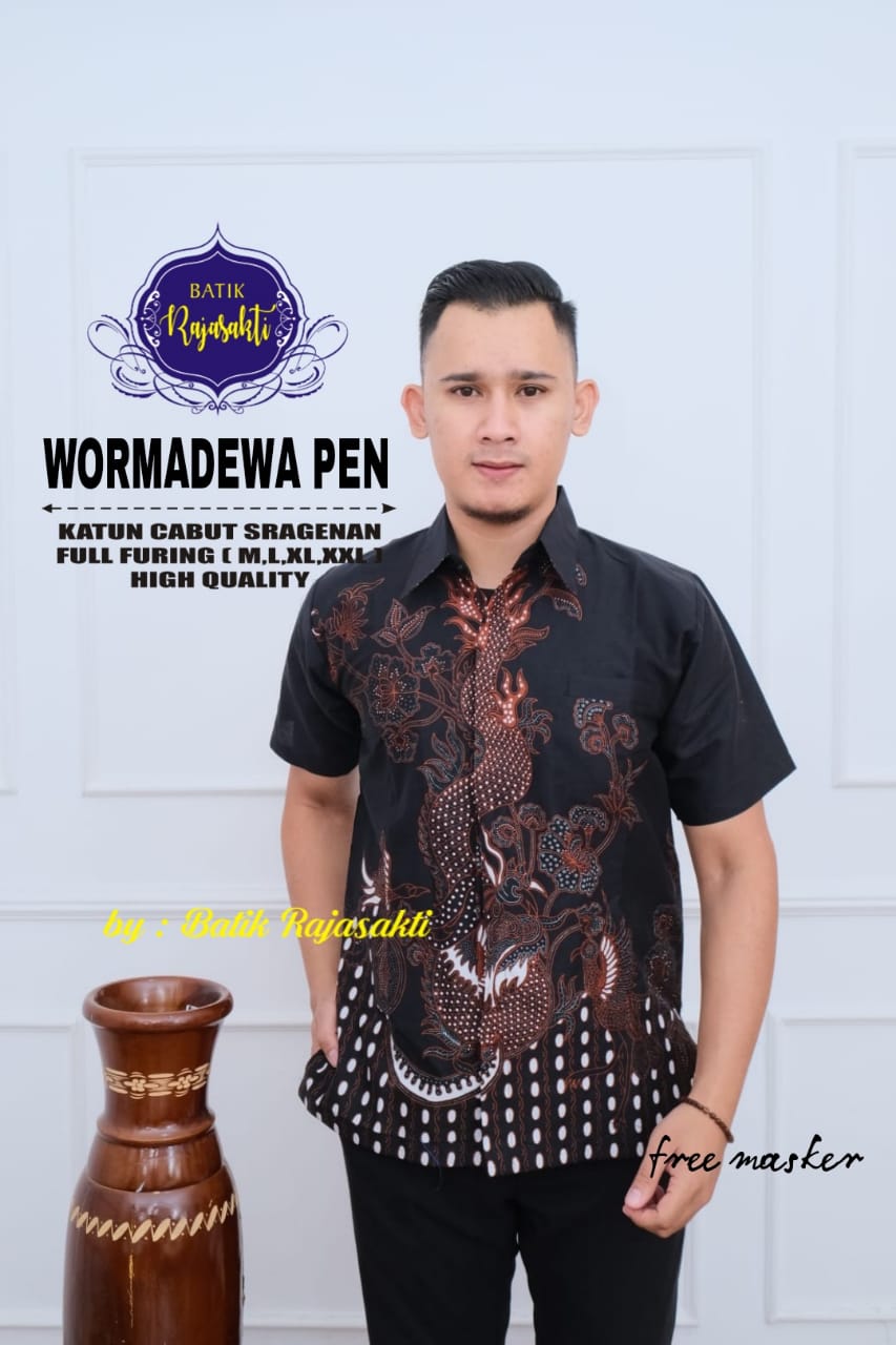 cover-WORMADEWA PEN Kemeja Batik Pria Solo Lengan PENDEK Lapis Furing BY RAJASAKTI-1