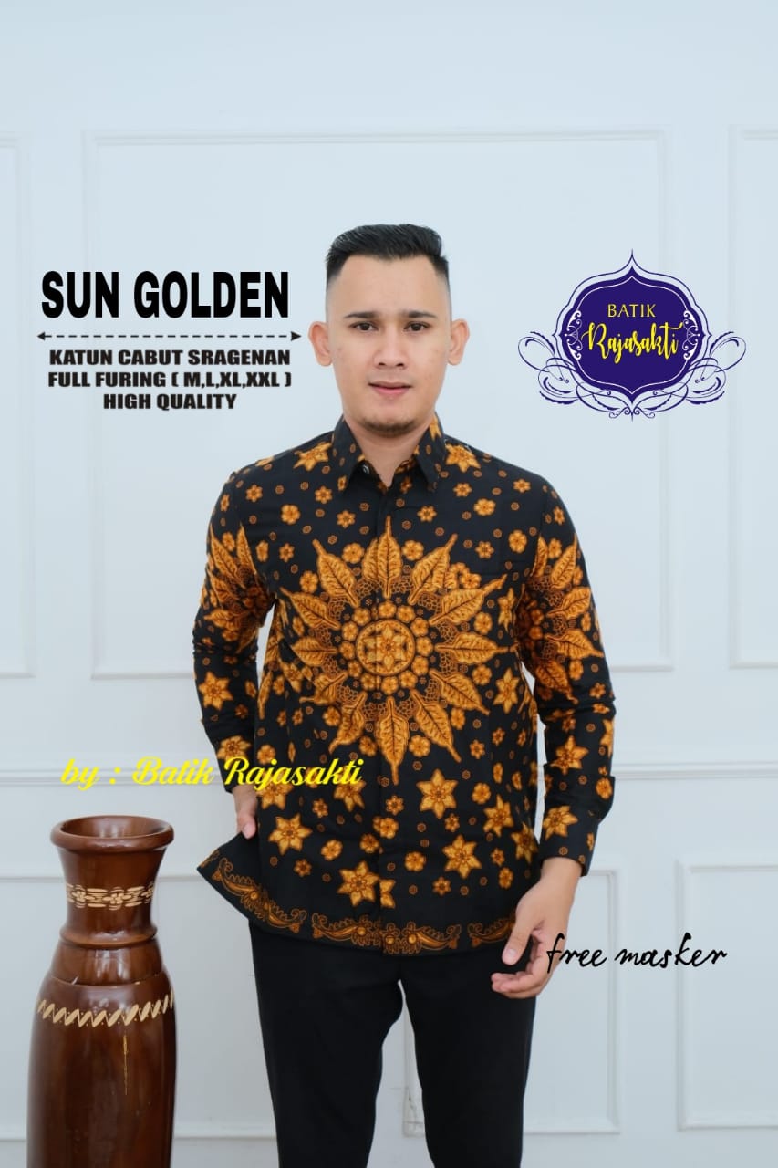 cover-SUN GOLDEN Kemeja Batik Pria Solo Lengan PANJANG Lapis Furing BY RAJASAKTI-1