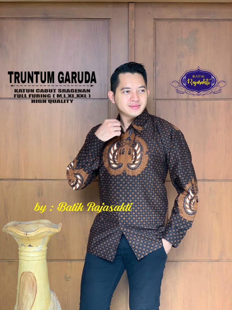 cover-TRUNTUM GARUDA  Kemeja Batik Pria Solo Lengan PANJANG Lapis Furing BY RAJASAKTI-1