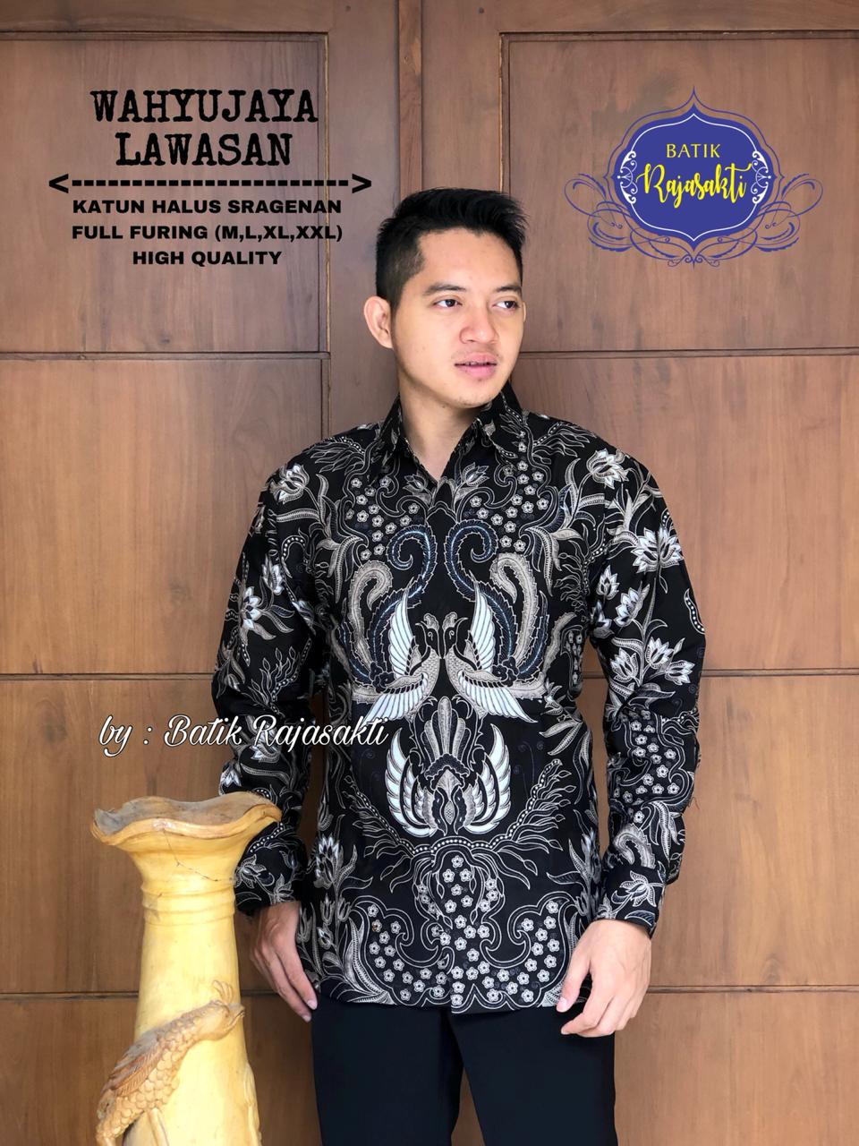 cover-WAHYUJAYA LAWASAN Kemeja Batik Pria Solo Lengan PANJANG Lapis Furing BY RAJASAKTI-1