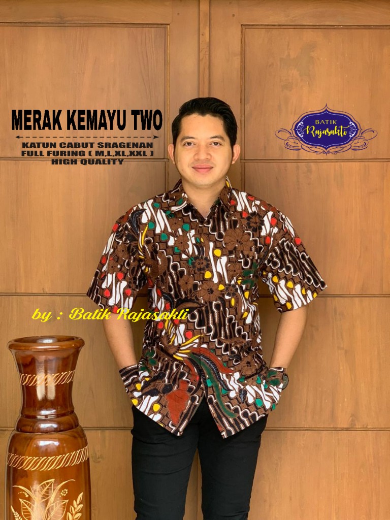 cover-MERAK KEMAYU TWO Kemeja Batik Pria Solo Lengan PENDEK Lapis Furing BY RAJASAKTI-1