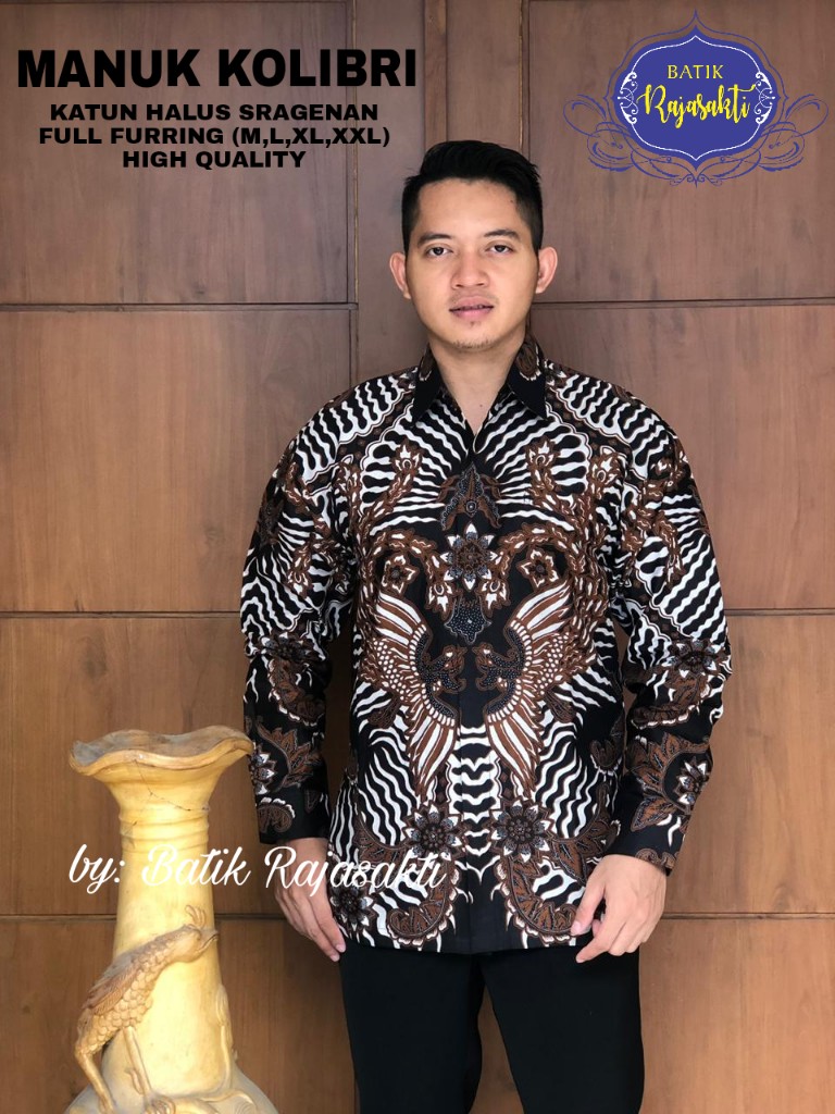 cover-MANUK KOLIBRI Kemeja Batik Pria Solo Lengan PANJANG Lapis Furing BY RAJASAKTI-1