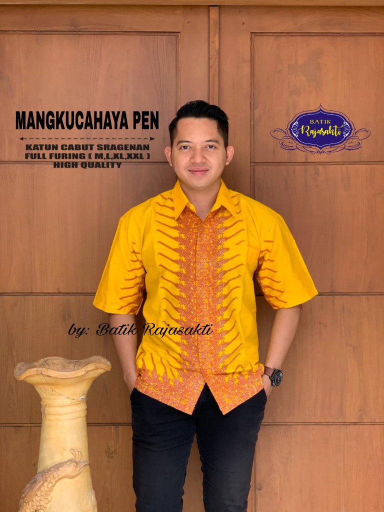 cover-MANGKUCAHAYA PEN Kemeja Batik Pria Solo Lengan PENDEK Lapis Furing BY RAJASAKTI-1