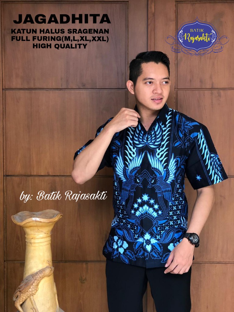 cover-JAGADHITA Kemeja Batik Pria Solo Lengan PENDEK Lapis Furing BY RAJASAKTI-1