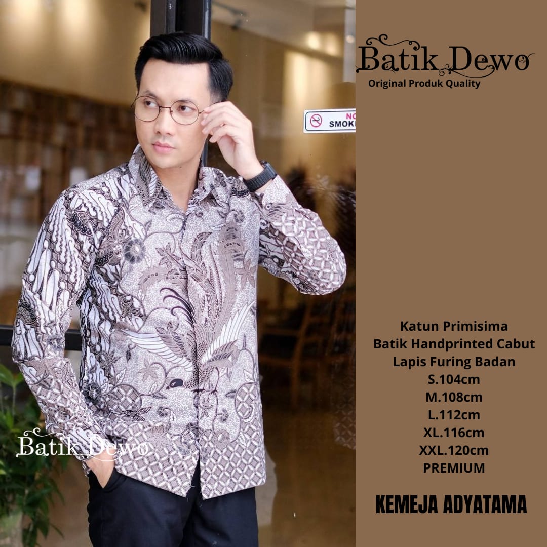 cover-ADYATAMA Kemeja Batik Pria Solo Lengan PANJANG Lapis Furing BY DEWO-1