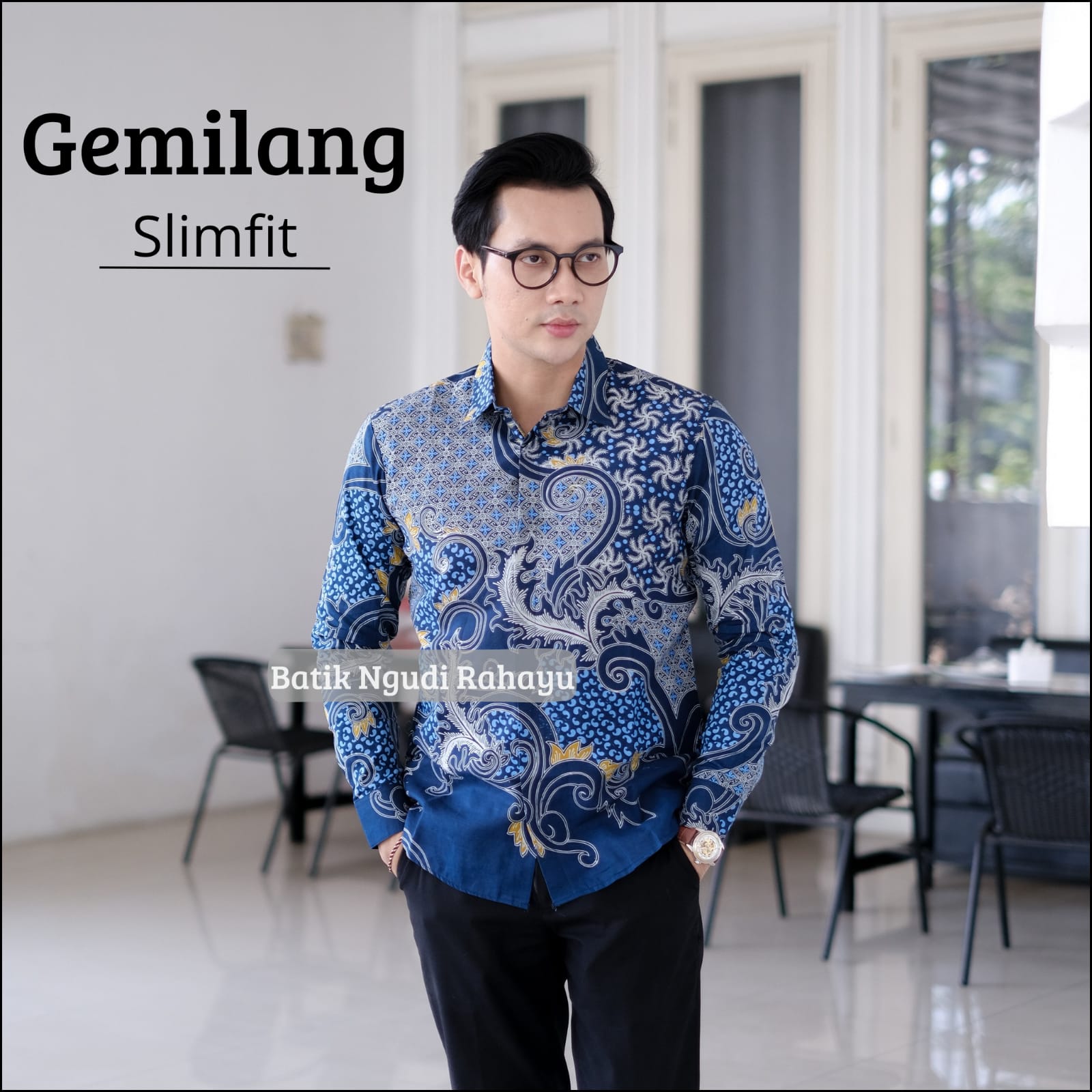 cover-GEMILANG SLIMFIT Kemeja Batik Pria Solo Lengan Panjang Lapis Furing BY NGUDI RAHAYU-1