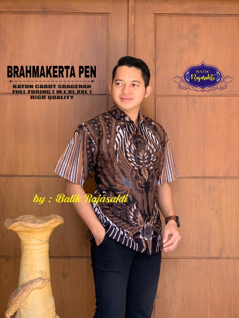 cover-BRAHMAKERTA PEN Kemeja Batik Pria Solo Lengan Pendek Lapis Furing BY RAJASAKTI-1