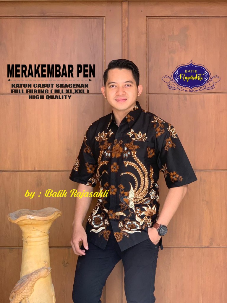 cover-MERAKKEMBAR PEN Kemeja Batik Pria Solo Lengan Pendek Lapis Furing BY RAJASAKTI-1