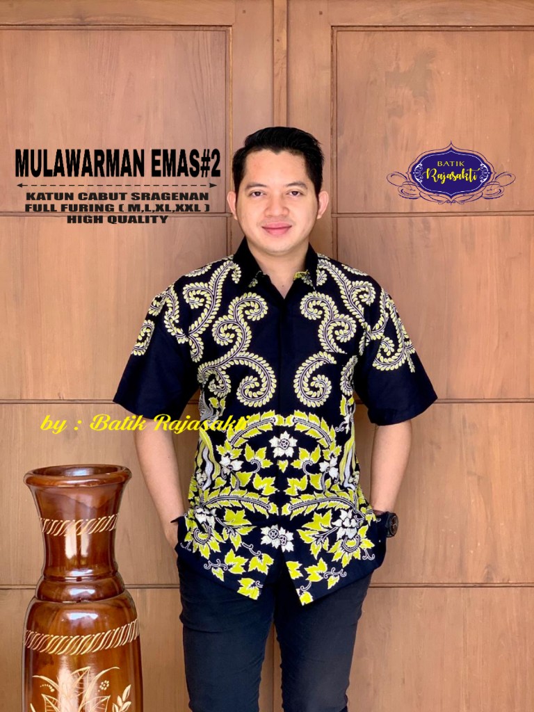 cover-MULAWARMAN EMAS 2 Kemeja Batik Pria Solo Lengan Pendek Lapis Furing BY RAJASAKTI-1