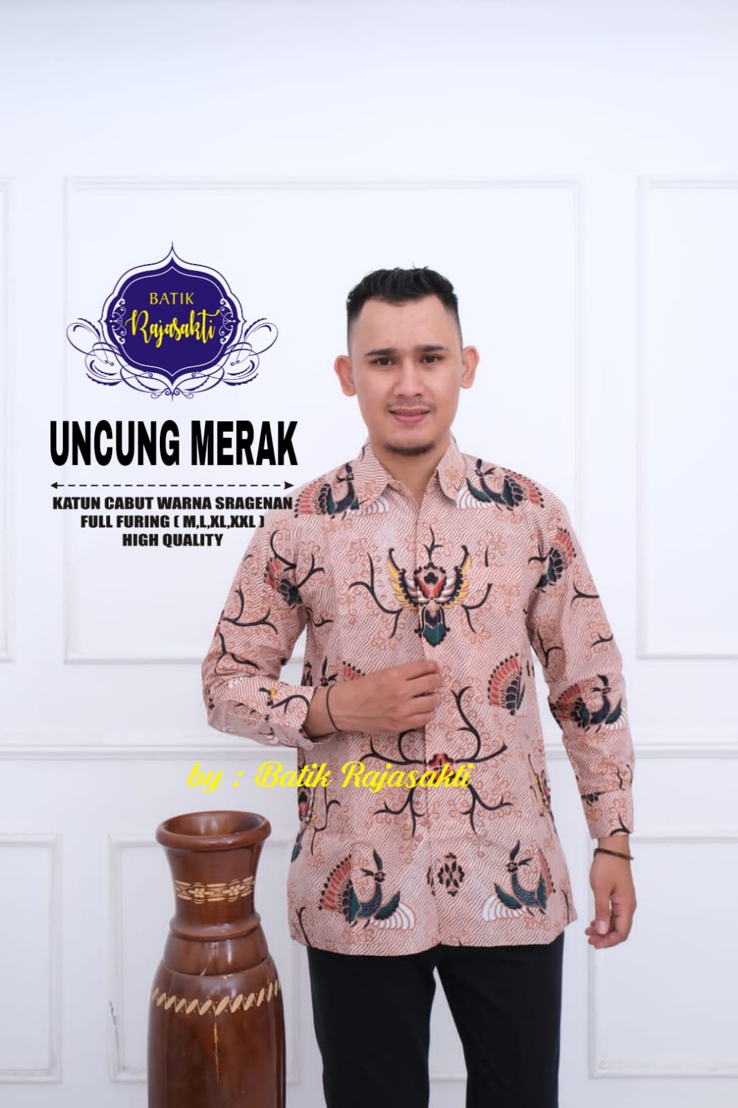 cover-UNCUNG MERAK Kemeja Batik Pria Solo Lengan Panjang Lapis Furing BY RAJASAKTI-1