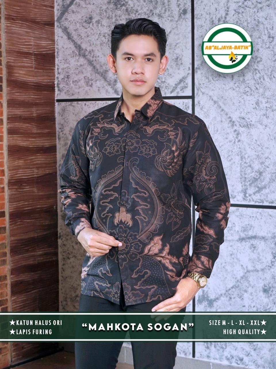 cover-MAHKOTA SOGAN Kemeja Batik Pria Solo Lengan Panjang Lapis Furing By Aljaya-1