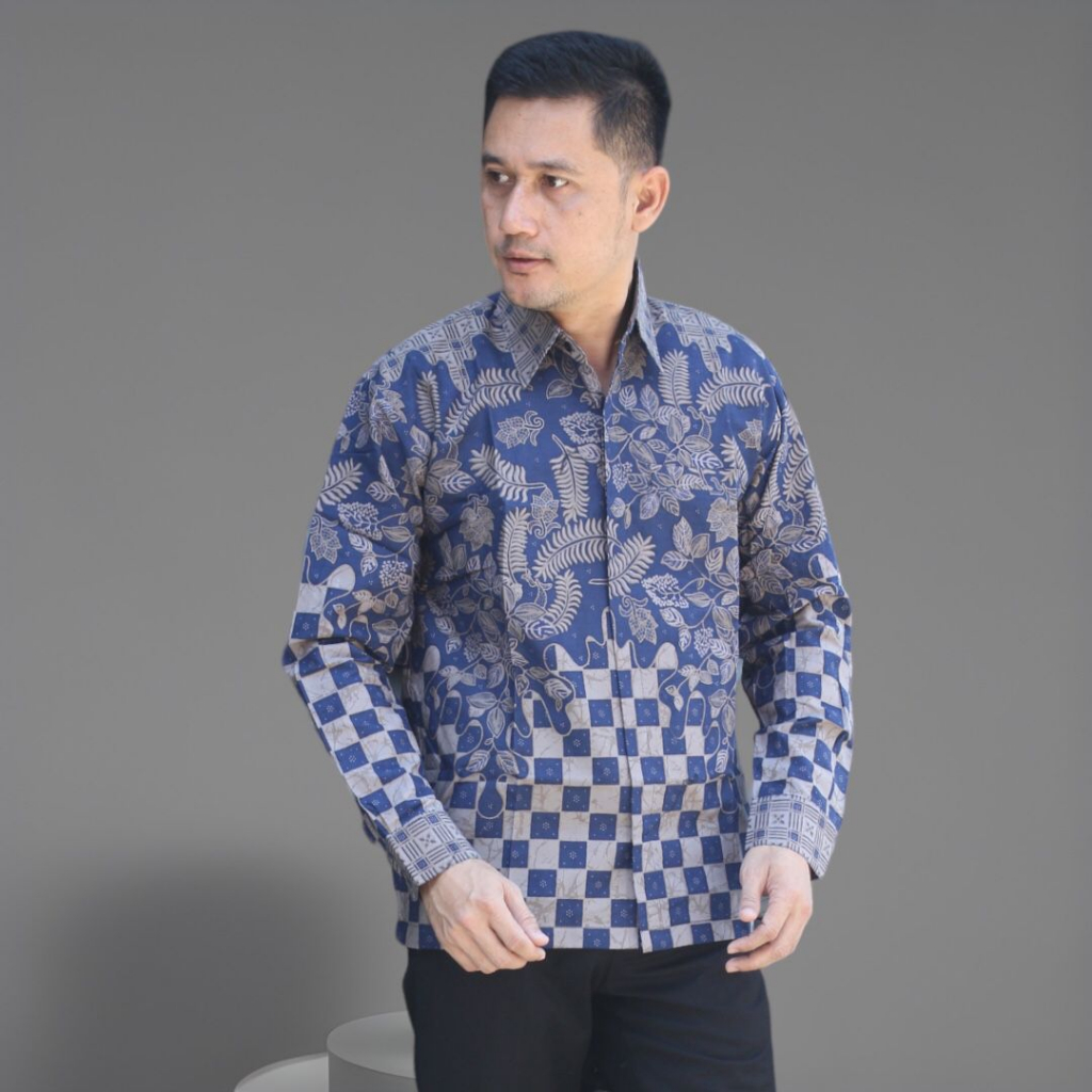 cover-PUTRI MALU BIRU Kemeja Batik Pria Solo Lengan Panjang Lapis Furing By BATIKSOLOAMANAH-1