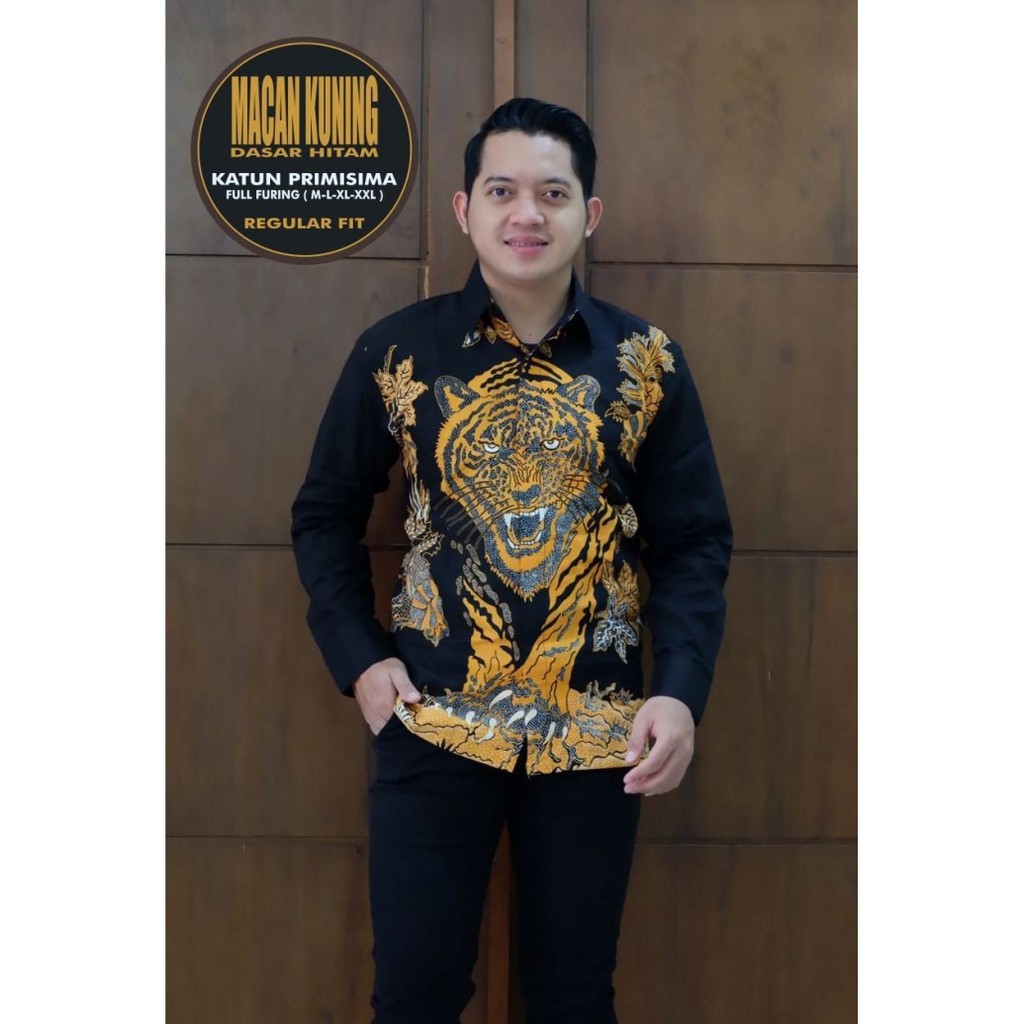 cover-MACAN KUNING Kemeja Batik Pria Solo Lengan Panjang Lapis Furing By BATIKSOLOAMANAH-1