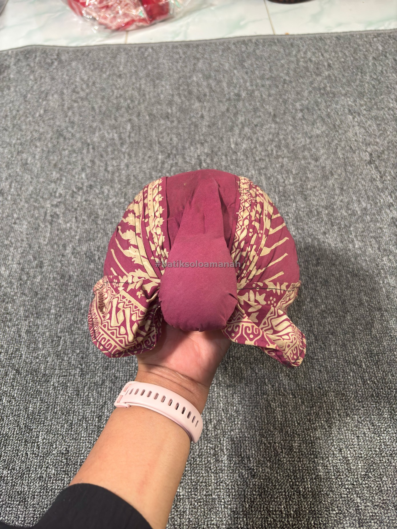 img-BLANGKON JOGJA PINK PREMIUM DEWASA BATIKSOLOAMANAH MATARAM KUMITIR-3