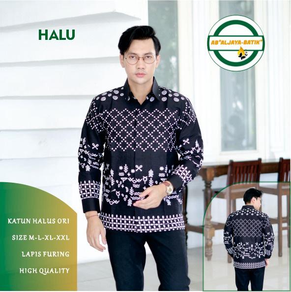 HALU ALJAYA KEMEJA BATIK PRIA SOLO LENGAN PANJANG LAPIS FURING